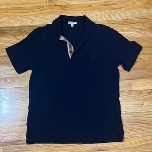 Black Burberry Polo Shirt